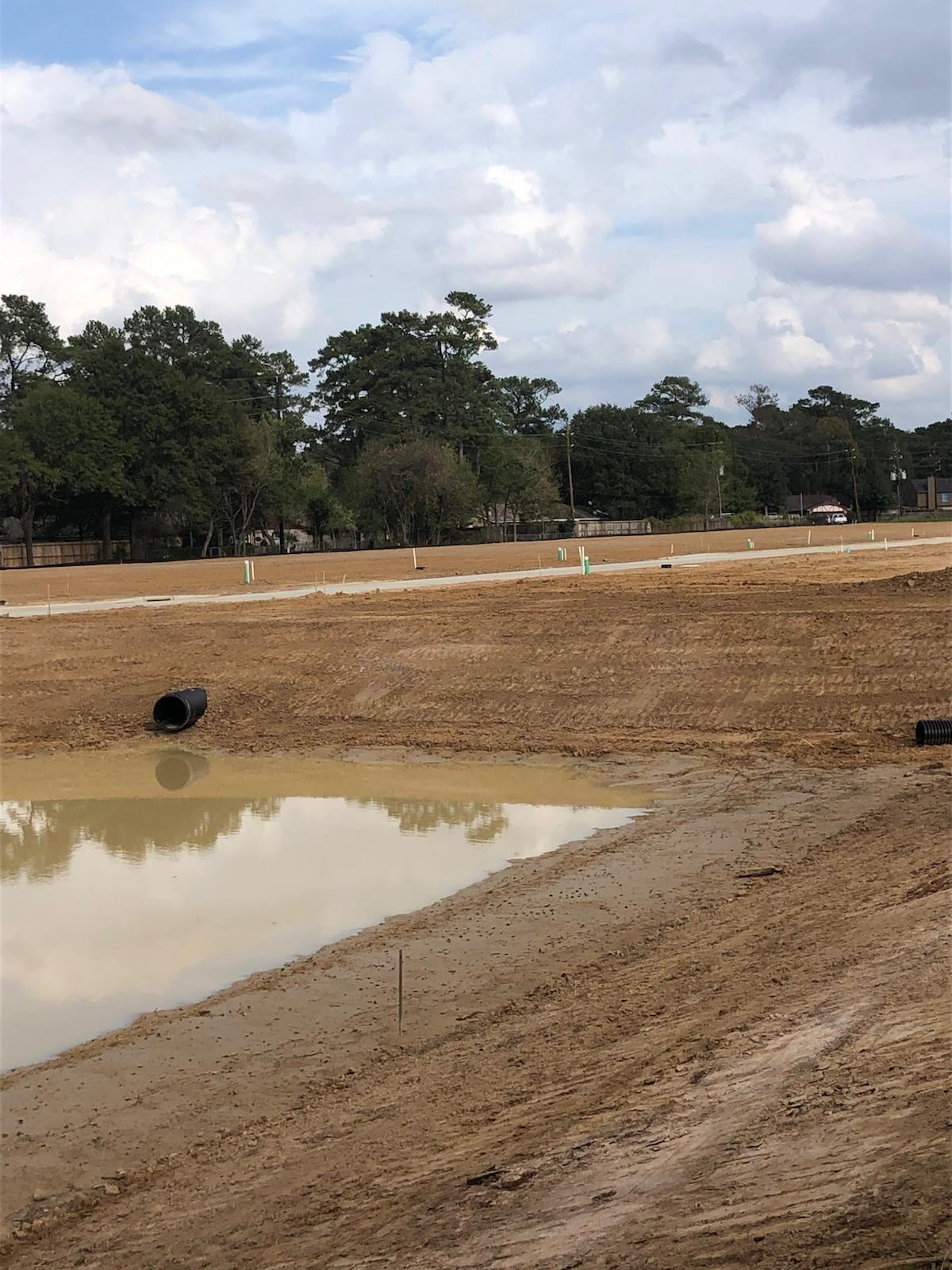 Graded pad ready for building
